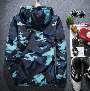 Men’s Spring Men Camouflage Jackets Casual Men’s Hooded Luminous Coats