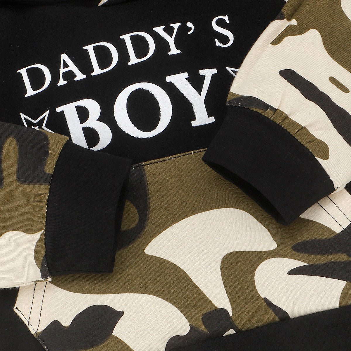 Baby Boy “Daddy’s Boy” 2Piece Camouflage Hoodie Sweatsuits $21.00