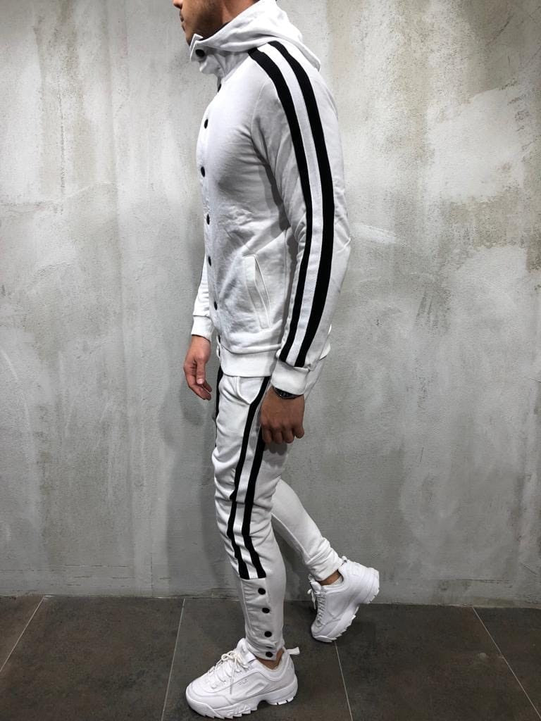 Men’s 2 Piece Hooded button Up Sweatsuits $45.99