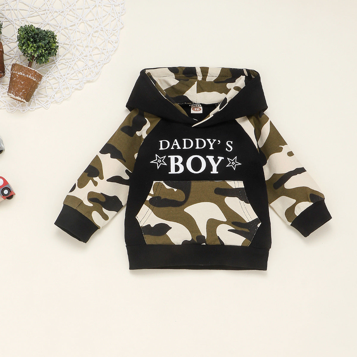 Baby Boy “Daddy’s Boy” 2Piece Camouflage Hoodie Sweatsuits $21.00