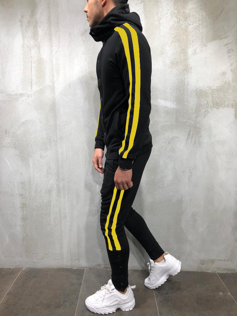 Men’s 2 Piece Hooded button Up Sweatsuits $45.99