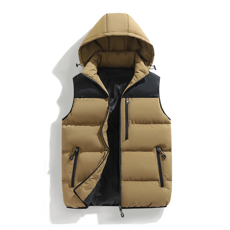 Men’s Multi-pocket Waterproof Outdoor Hooded Vest