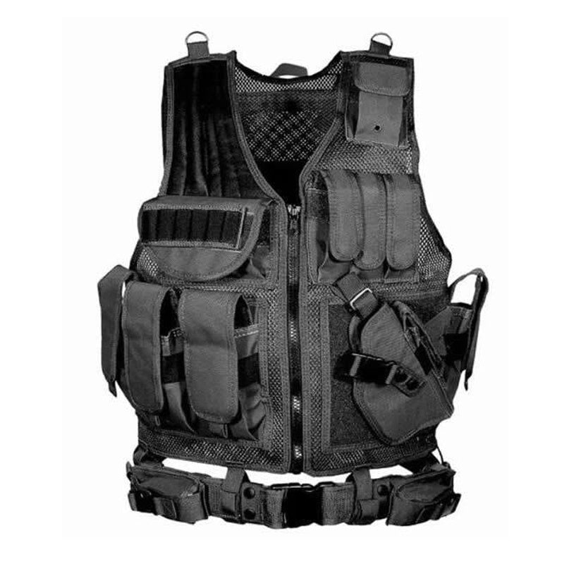 Men’s Tactical Vest Military Combat Army Armor Vests Molle Airsoft Plate Carrier Swat Vest Outdoor Hunting Fishing CS Training Vest