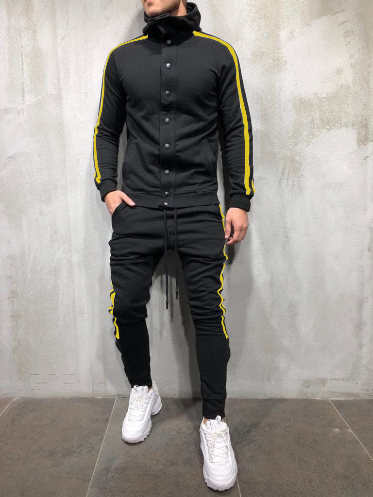 Men’s 2 Piece Hooded button Up Sweatsuits $45.99