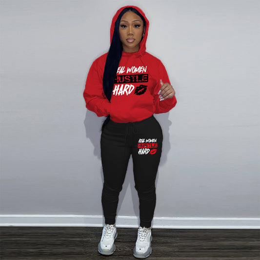 Ladies 2 piece Autumn Hoodie Casual SweatSuit $39.99