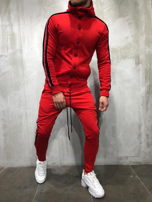 Men’s 2 Piece Hooded button Up Sweatsuits $45.99