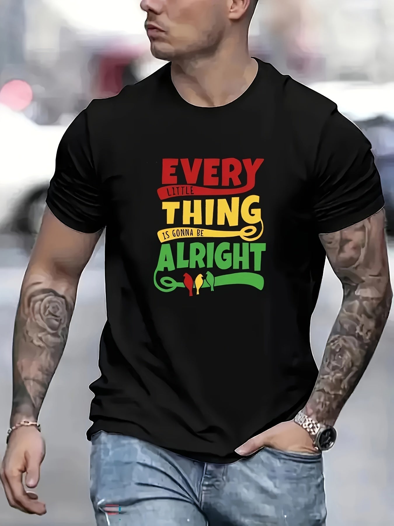 Men's Round Neck Fashionable Short Sleeved Sports T-shirt, Comfortable And Diverse, Suitable For Both Summer And Spring, Sporty Style, Comfortable Fit, A Great Gift