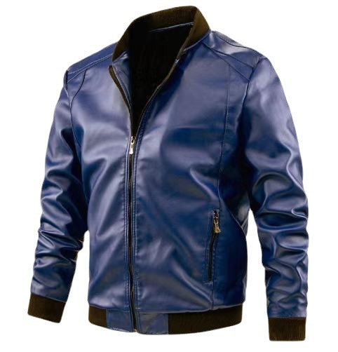 Men’s European And American Motorcycle Leather Coat