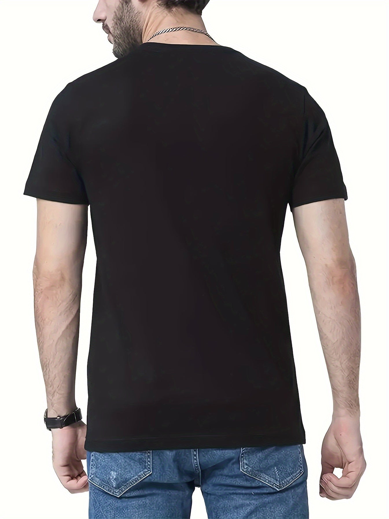 Men's Round Neck Fashionable Short Sleeved Sports T-shirt, Comfortable And Diverse, Suitable For Both Summer And Spring, Sporty Style, Comfortable Fit, A Great Gift