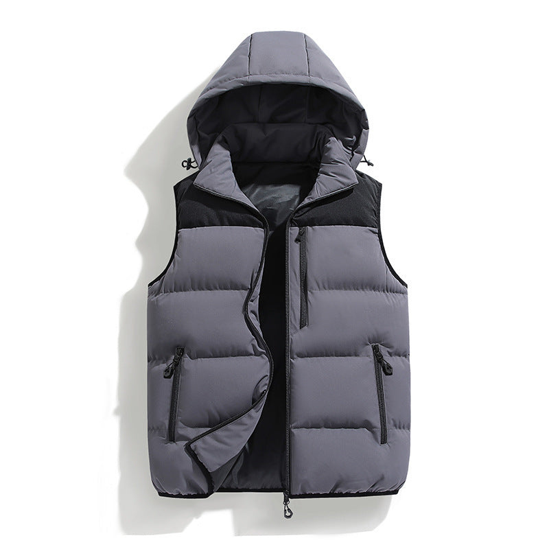 Men’s Multi-pocket Waterproof Outdoor Hooded Vest