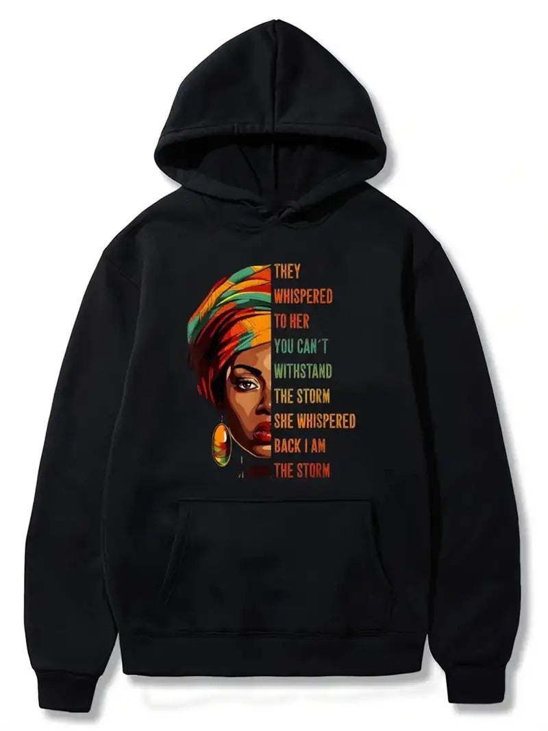 Ladies Black Queen Orisha Oya Hoodies $29.99