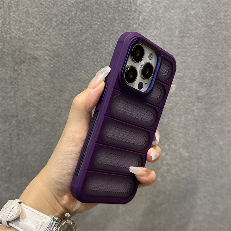 A. Apple iPhone Cases.$10.00 for iPhone 13, 14, 15, 15 Pro Max Plus, Breathable Heat Dissipation Mesh Case For Matte Cooling Metal Lens Ring Hard Bumper Cover