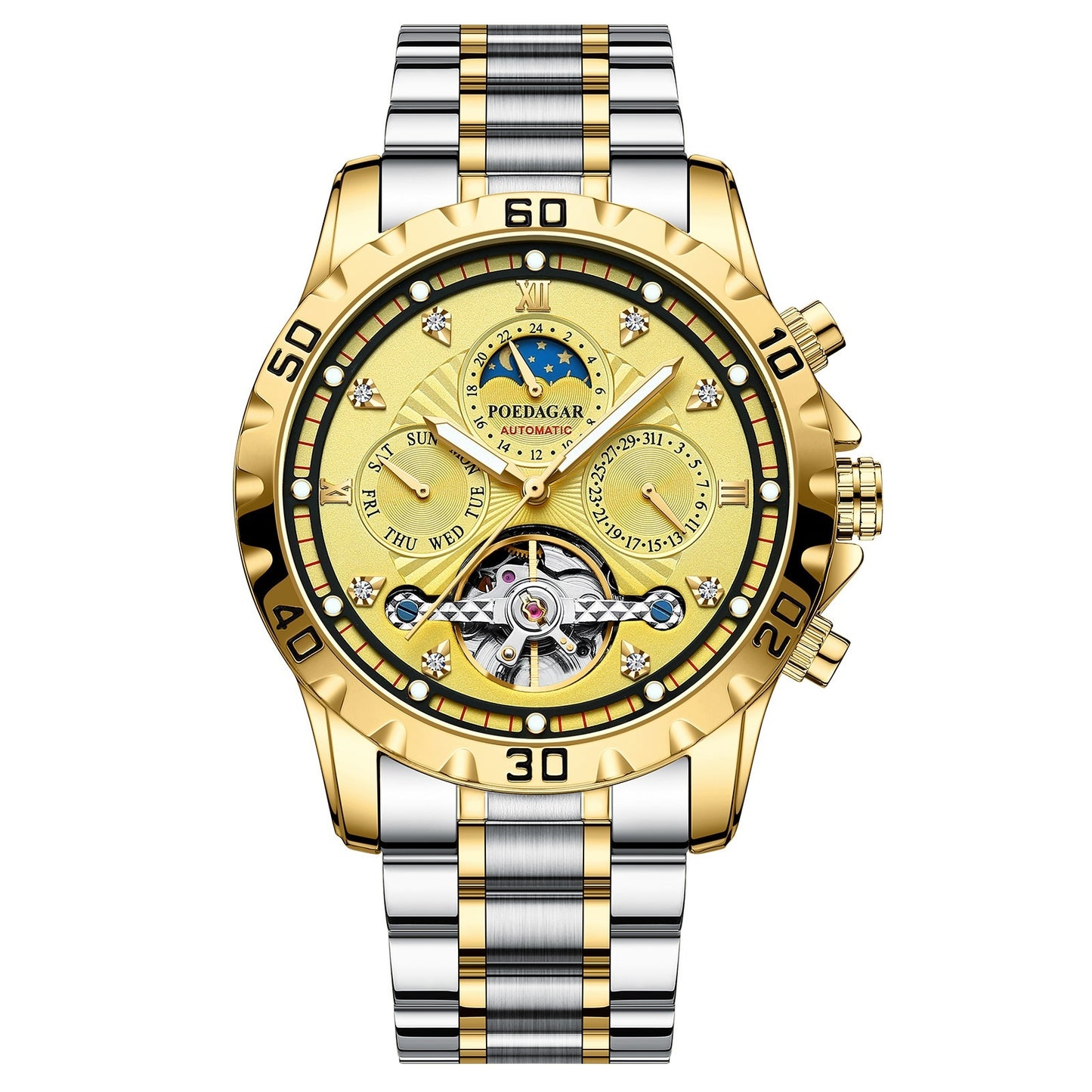 New Men's Mechanical Watch Waterproof Luxury Multifunctional Men's Wrist Watch