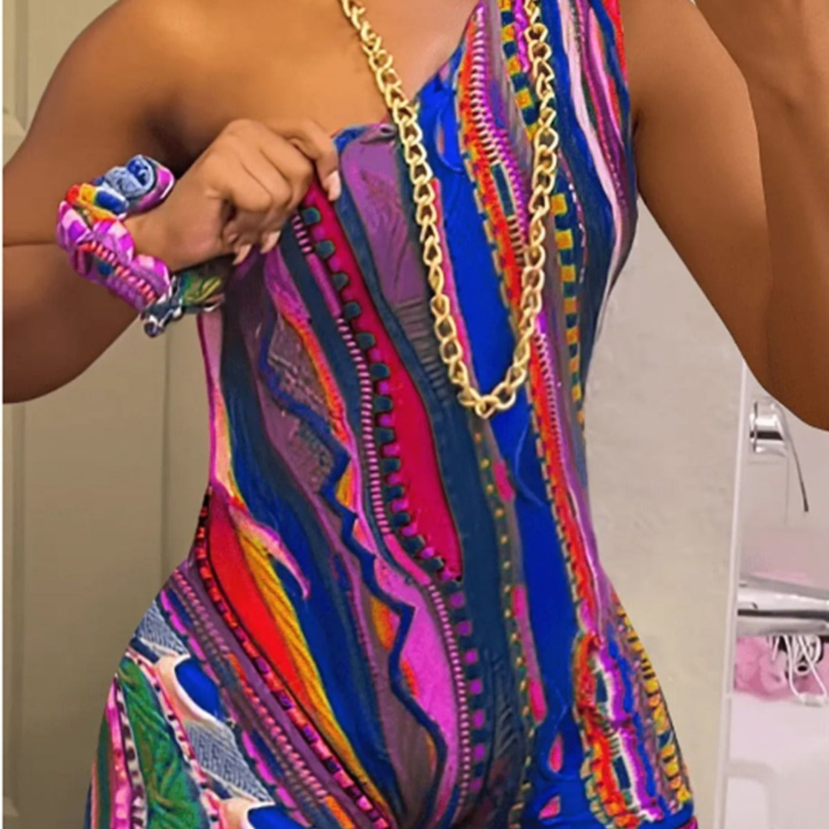 Ladies Coogi Print Jumpsuit Sale $25.00